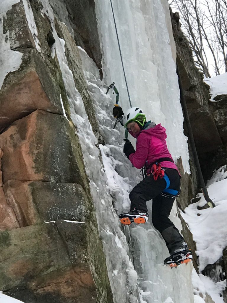 Ice climbing in Sandstone MN